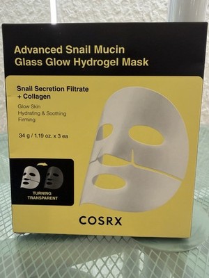 COSRX Advanced Snail Mucin Glass Glow Hydrogel Mask 3P K-Beauty Genuine