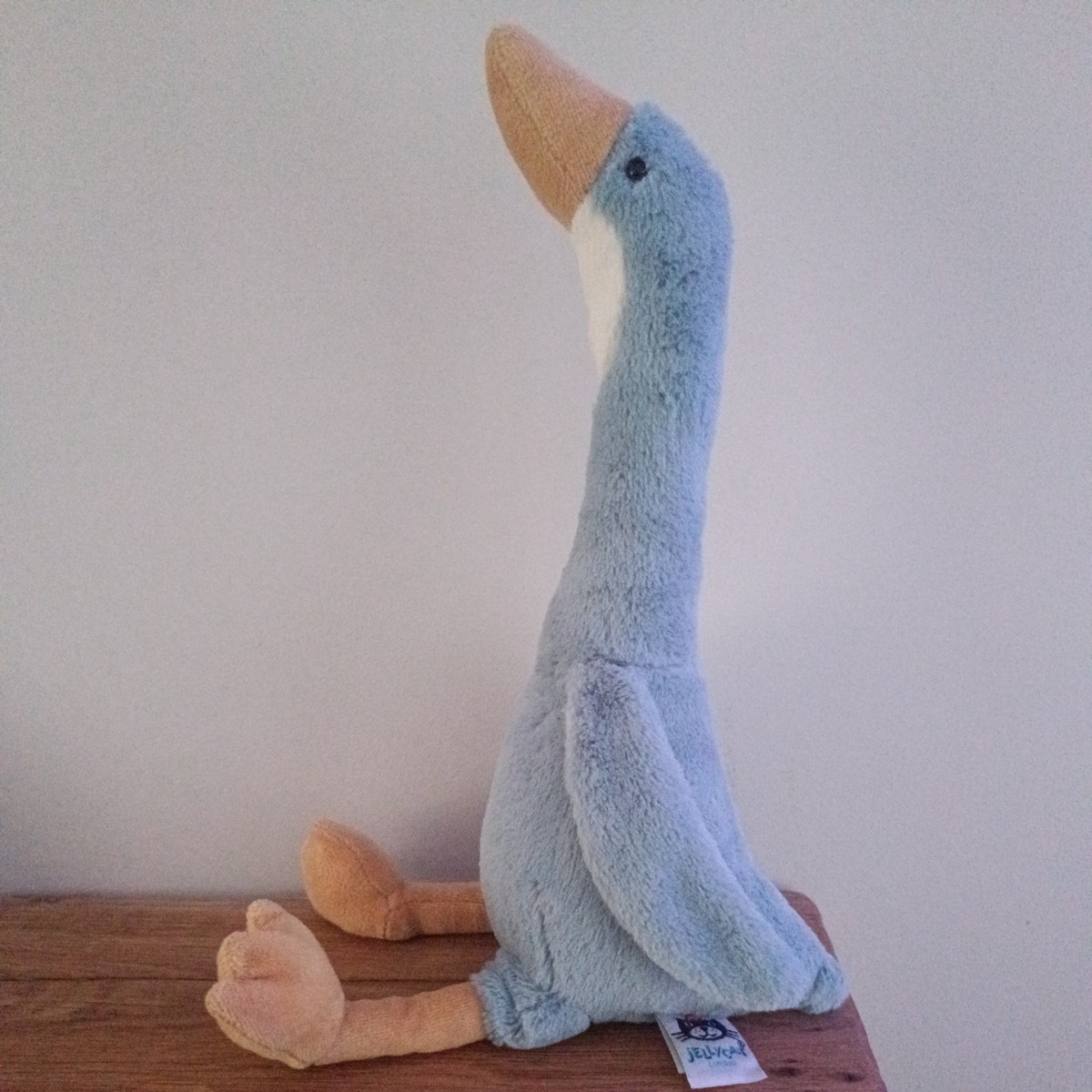 Jellycat Daisy Runner Duck Medium Blue Tall Sitting Duck - New