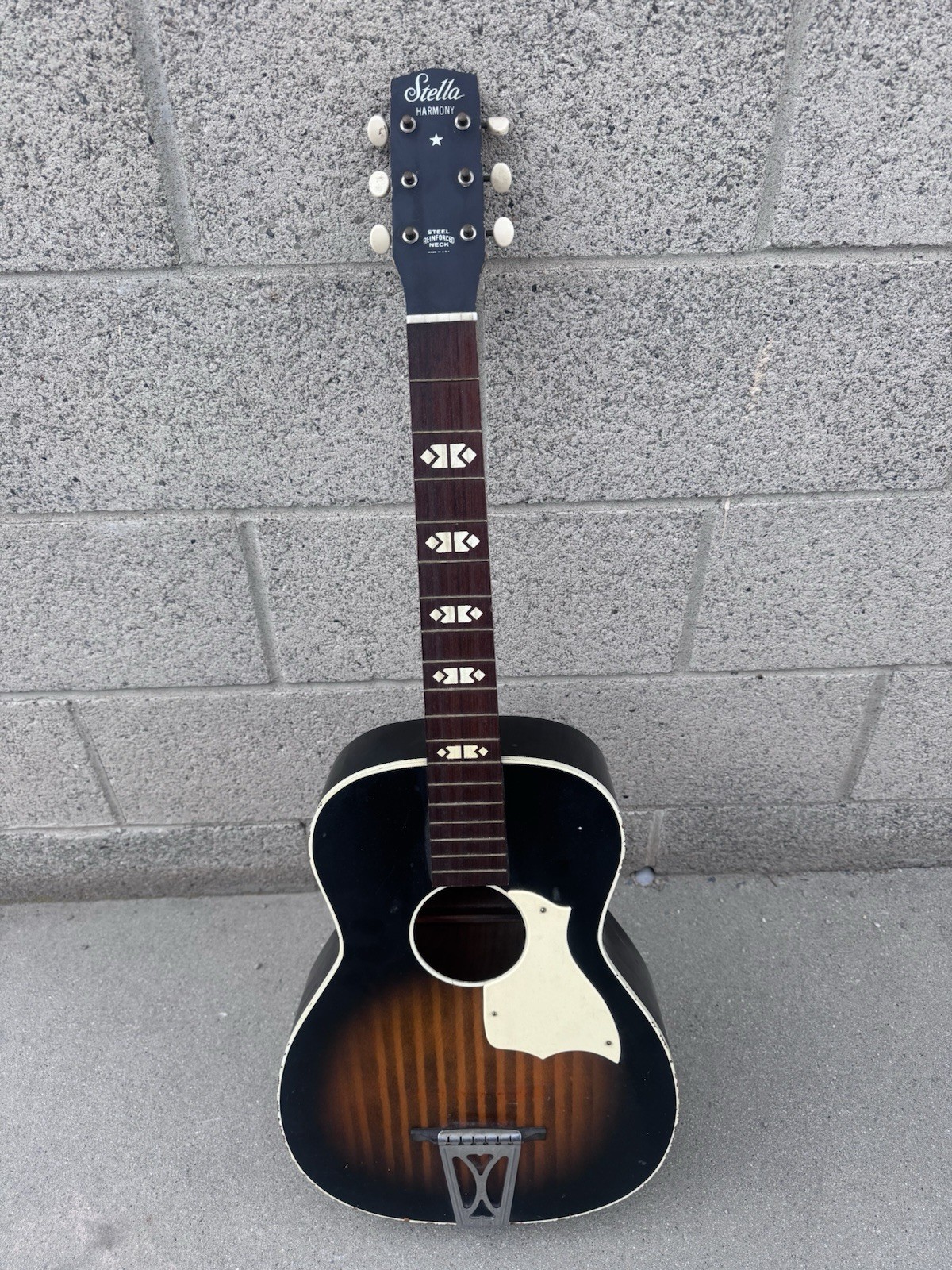 1960s Vintage Harmony Stella H-929 Parlor Project Guitar USA For Parts Or Repair