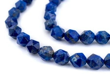 Faceted Lapis Lazuli Beads 8mm Blue Gemstone 16 Inch Strand