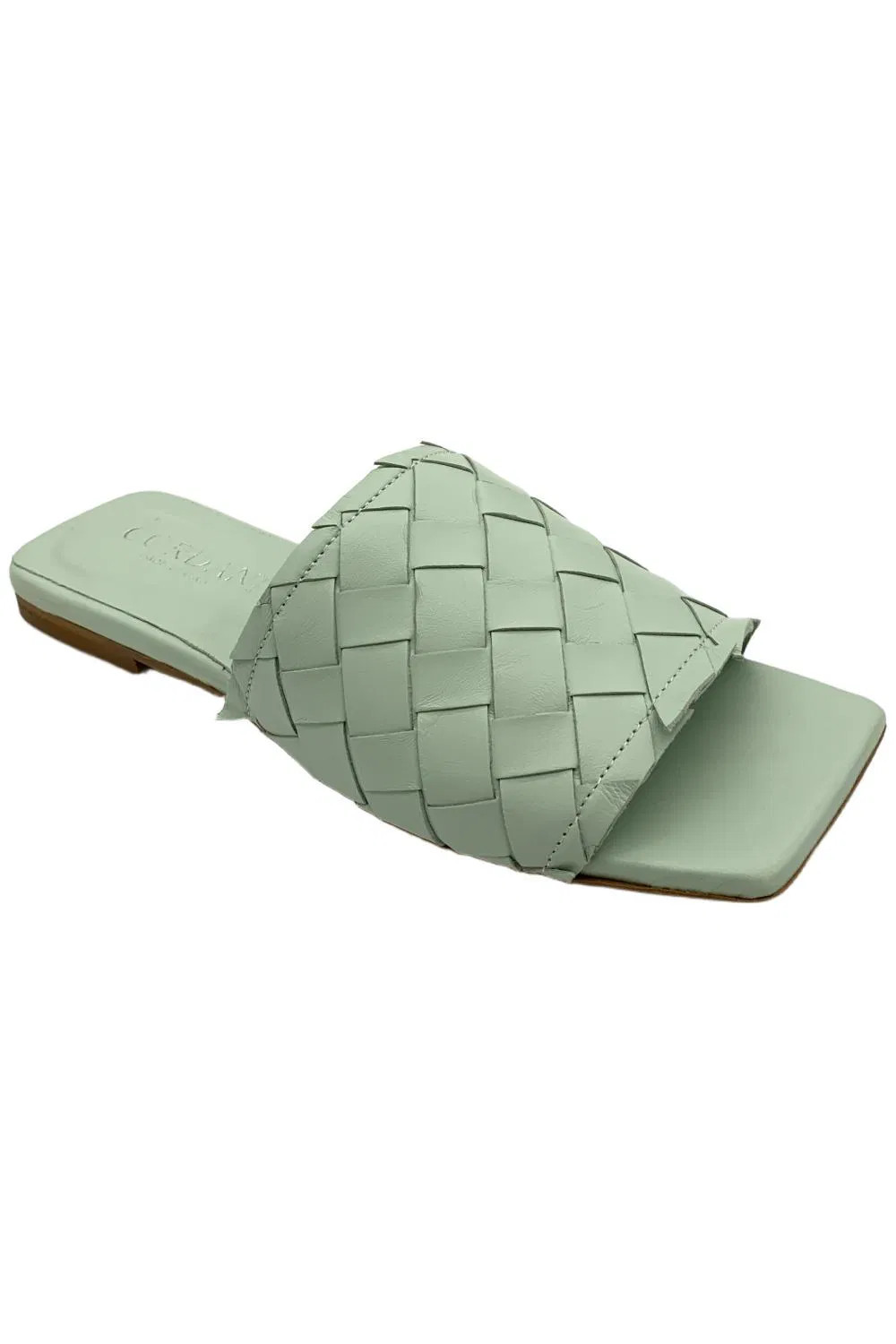 Cordani Womens Iona Slip-On Slide Leather Sandals Mint 10690₽