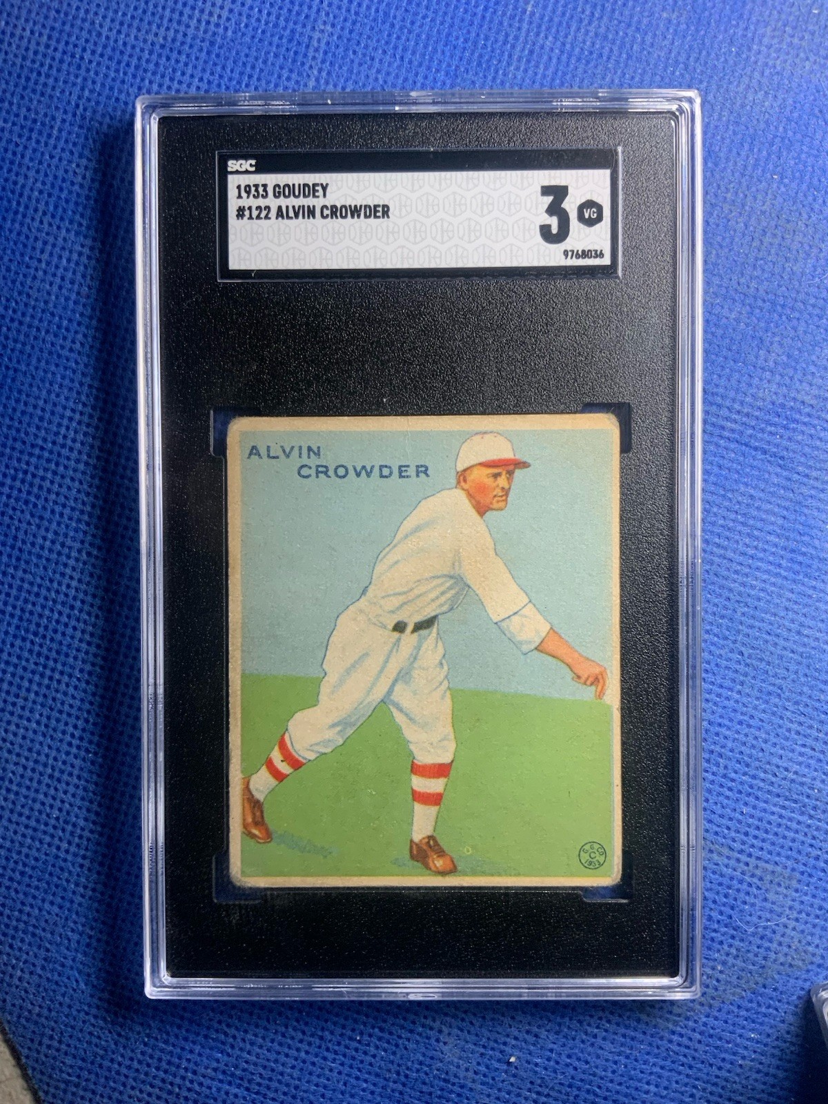 1933 Goudey - #122 ALVIN CROWDER - SGC 3