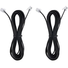 15-Feet Phone Telephone Extension Cord Cable Line Wire with Standard RJ11 6P4...