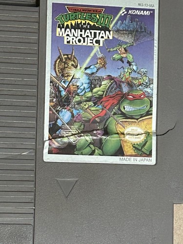 Teenage Mutant Ninja Turtles III The Manhattan Project NINTENDO NES Tmnt Damage - Picture 2 of 7