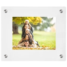 Rebecca Luxurious- Frameless Acrylic Picture Frame 7x9 Inch - Ultra Clear 4mm...