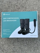 Nekteck Air Compression Leg Massager Model #S9033A Black EUC