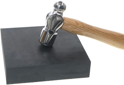 Jewelry Making Kits - Rubber Bench Block (4X4In) with Jewelry Hammer,Metal Stamp