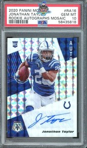 2020 Jonathan Taylor PSA 10 Mosaic Rookie Auto Mosaic #RA16