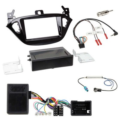 Installation kit steering wheel adapter DIN car radio for Opel Adam from 2013 Corsa E tray
