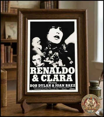 Renaldo & Clara Bob Dylan Joan Baez Rolling Thunder 12''x8'' / Filmposter Foto