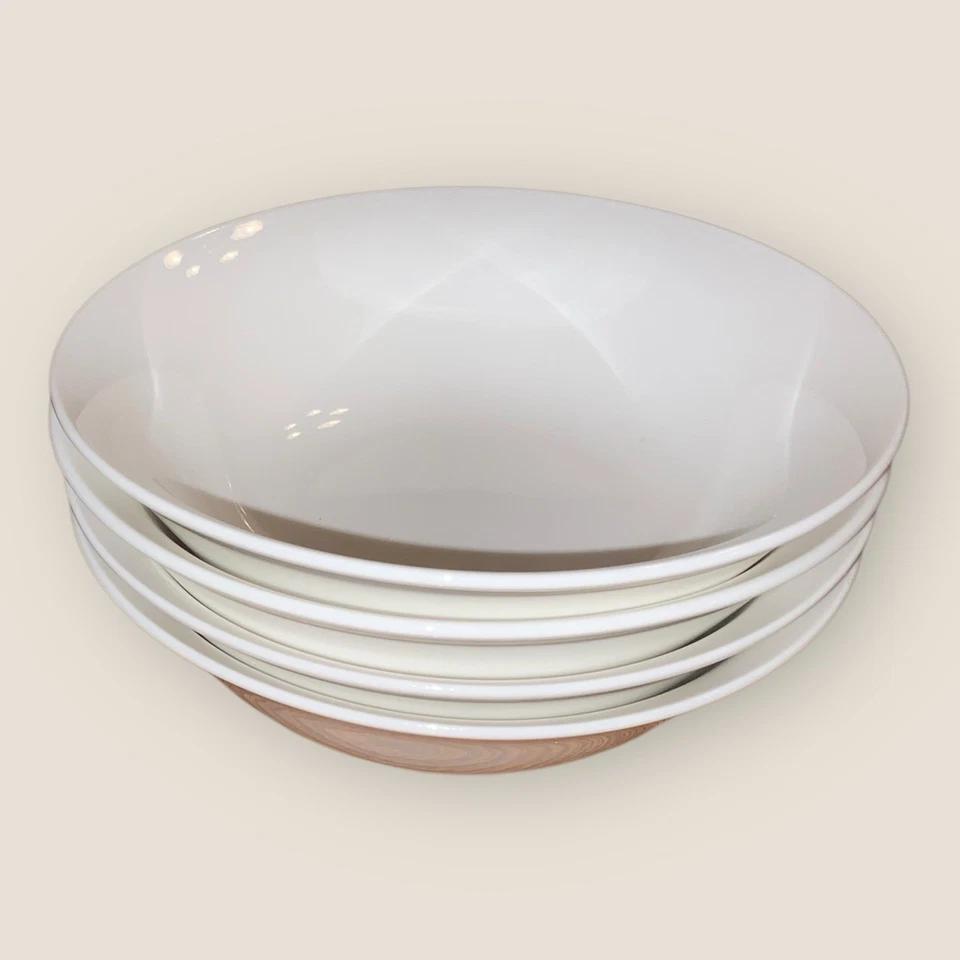 Gordon Ramsey Royal Doulton Casual Dining 6x Cereal Soup Bowls 6” White Retired - Image 3 of 4