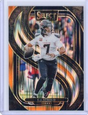 C.J. STROUD 2024 PANINI SELECT PREMIER LEVEL BLACK & ORANGE PRIZM SHOCK #128