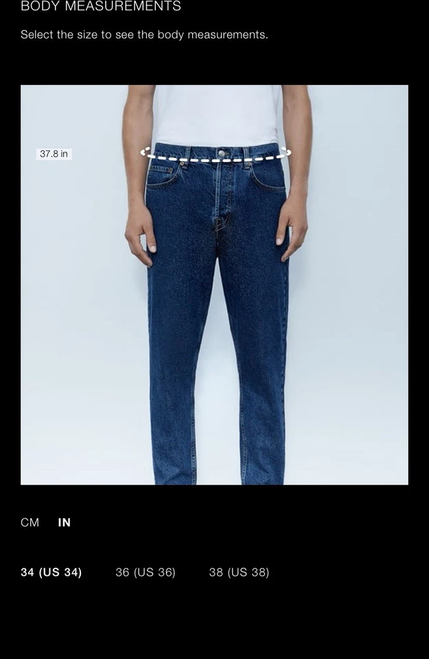 Zara 男式复古效果皮革腰带(全新)棕色 S 码 — 第 3/4 张图片