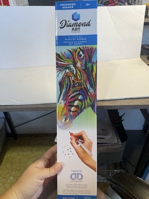 Diamond Dotz Colorful Zebra 16x20 Diamond Art - Rainbow