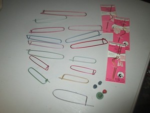 Vintage Aluminum Cable Stitch Holders in Multiple Colors for Knitting Projects