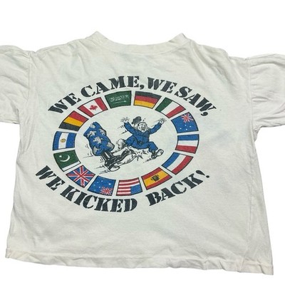 Vintage Operation Desert Storm 90s crop top single stitch T-shirt