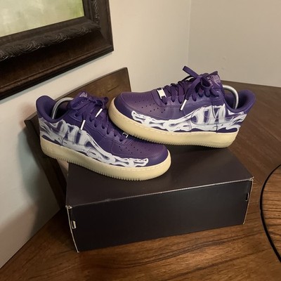 Nike Air Force 1 Low  07 QS Purple Skeleton Halloween (2021) Men s Size 9
