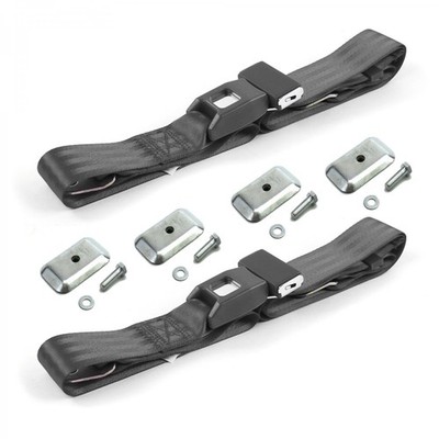 Ford 1949 - 1951 Standard 2pt CH Belt Kit w/Brackets-2 Belts