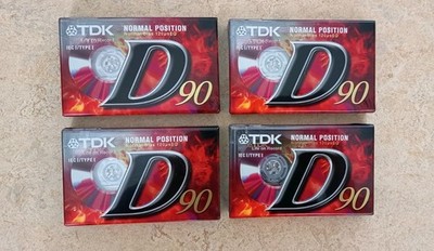 TDK D 90 Kassette Normal Position IEC I TYPE I NEU OVP 4 Kassetten