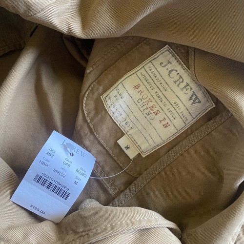 J. Crew Broken-in Three Button Chino Jacket Blazer Khaki Brown Men's Sz M NWT - Picture 3 of 6