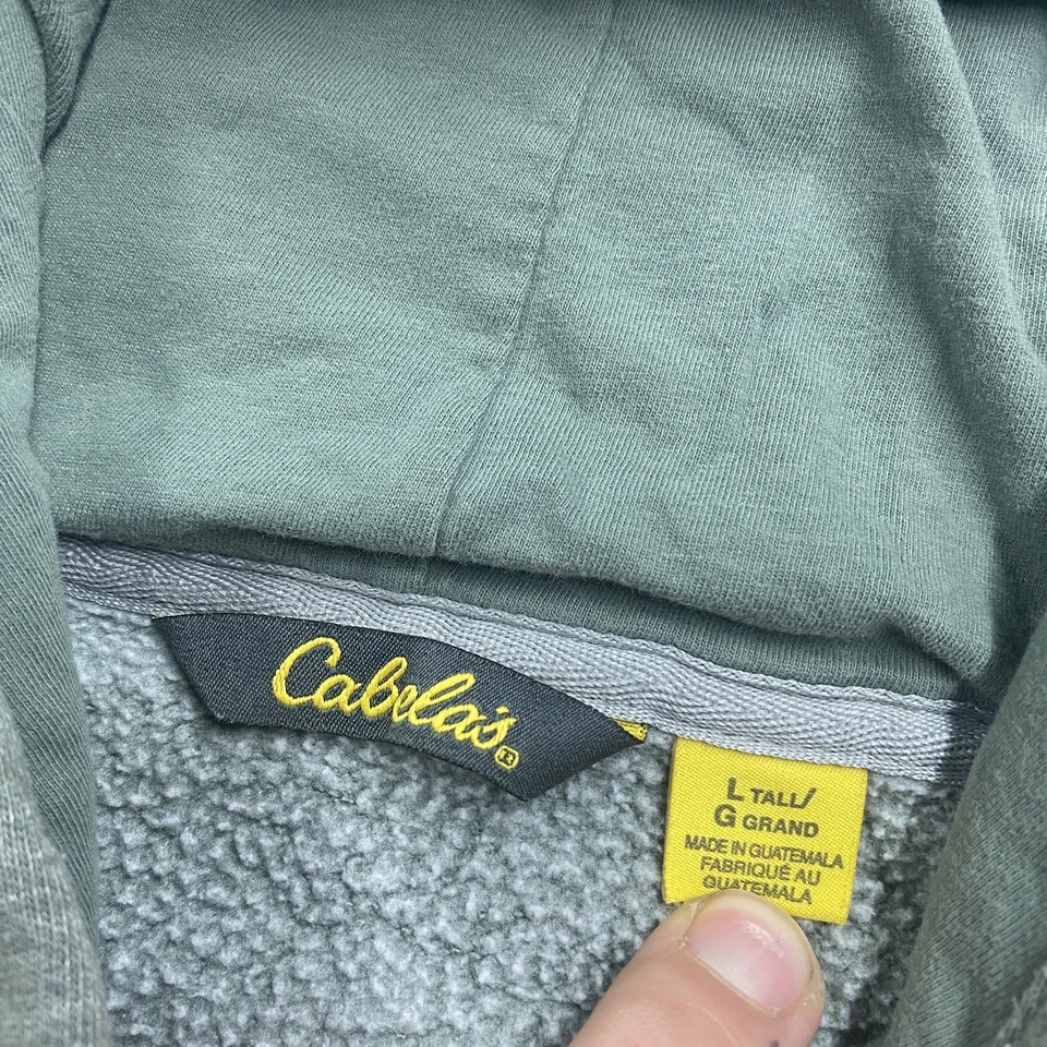 Sudadera con Capucha Camuflada Cabelas De Colección Para Hombre L Verde Camuflaje Caza Pullover Sudadera Foto 4 de 4