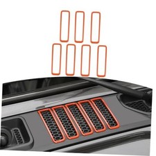 for Jeep JL Hood Vents Cover Trim for Jeep Wrangler JL JLU 2018-Present Orange