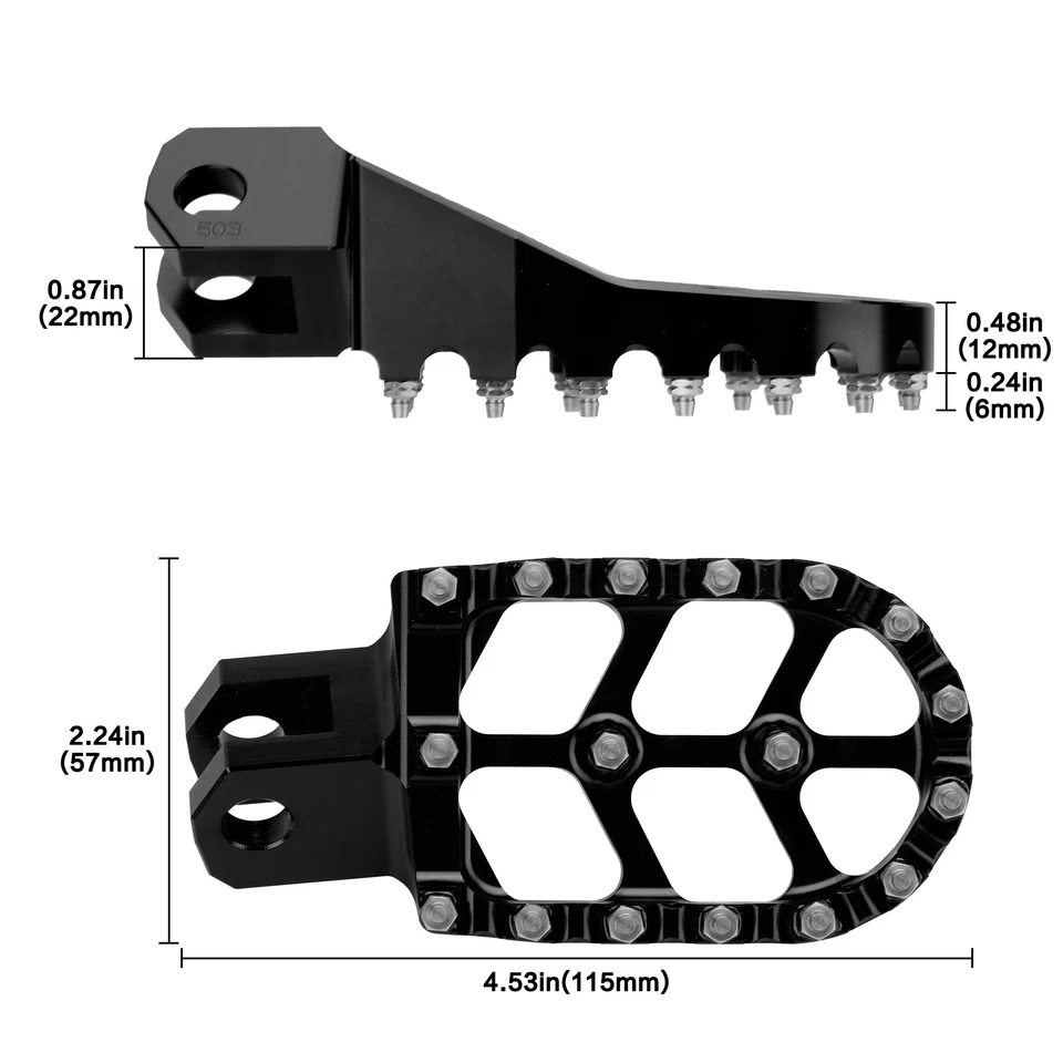 CNC Foot Pegs Pedals Rest Footpegs For Suzuki DRZ400 DRZ400E DRZ400S DRZ400SM Foto 4 de 4