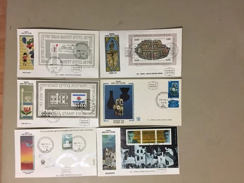 Six Israel SILK fdc.Five are with SS