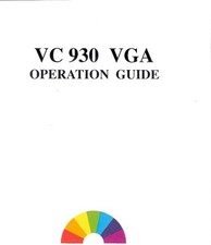 VC 930 VGA Graphic Card/Adapter Operation Guide Manual