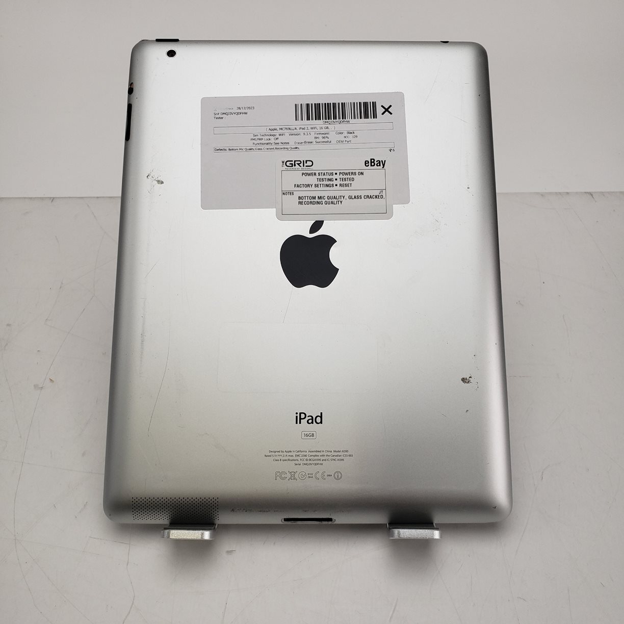 Apple iPad 2 MC769LL/A Black Dual Core WiFi 16 GB 9.7 in Touchscreen