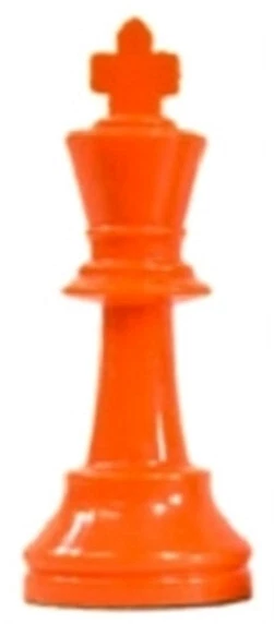 Piezas de ajedrez Staunton triple peso - Juego 34 verde neón y naranja - 4 reinas Foto 3 de 3