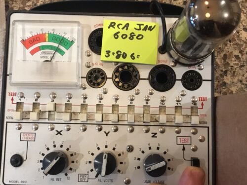 MATCHED NOS Pair RCA JAN CRC 6080 Amplifier VACUUM TUBES, 1-56, Tested - Picture 3 of 6