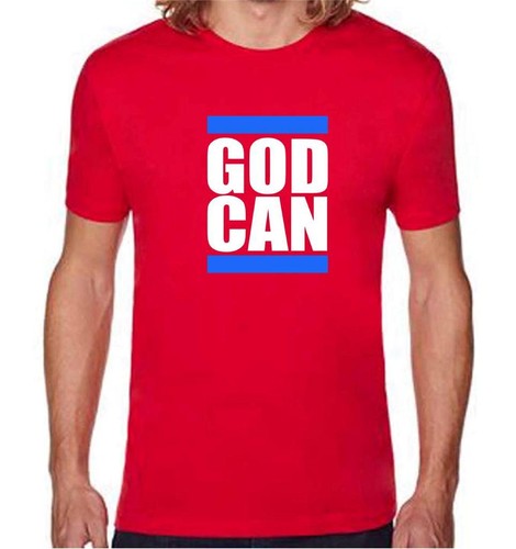 NUEVA CAMISETA DIVERTIDA PARA HOMBRE ESTAMPADO ""GOD CAN"" CHRISTIAN JESUS FAITH CROSS TODAS LAS TALLAS - Imagen 3 de 19