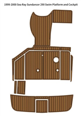1999-2000 Sea Ray Sundancer 290 Swim Platform Cockpit Pad Boat EVA Teak Flooring