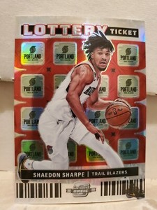 Shaedon Sharpe 2022-23 Panini Contenders Optic Lottery Ticket Holo Prizm Rookie