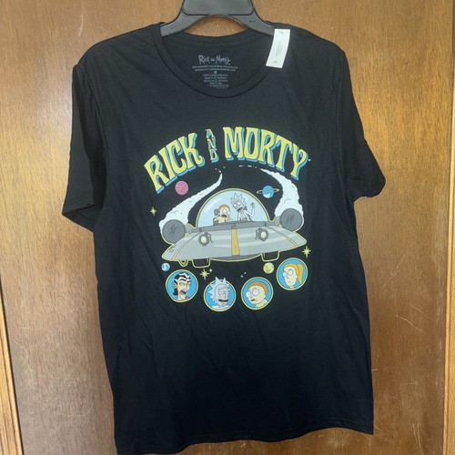 RICK AND MORTY UFO Spaceship T Shirt Size Small Licensed Adult Men's Graphic - Picture 1 of 3