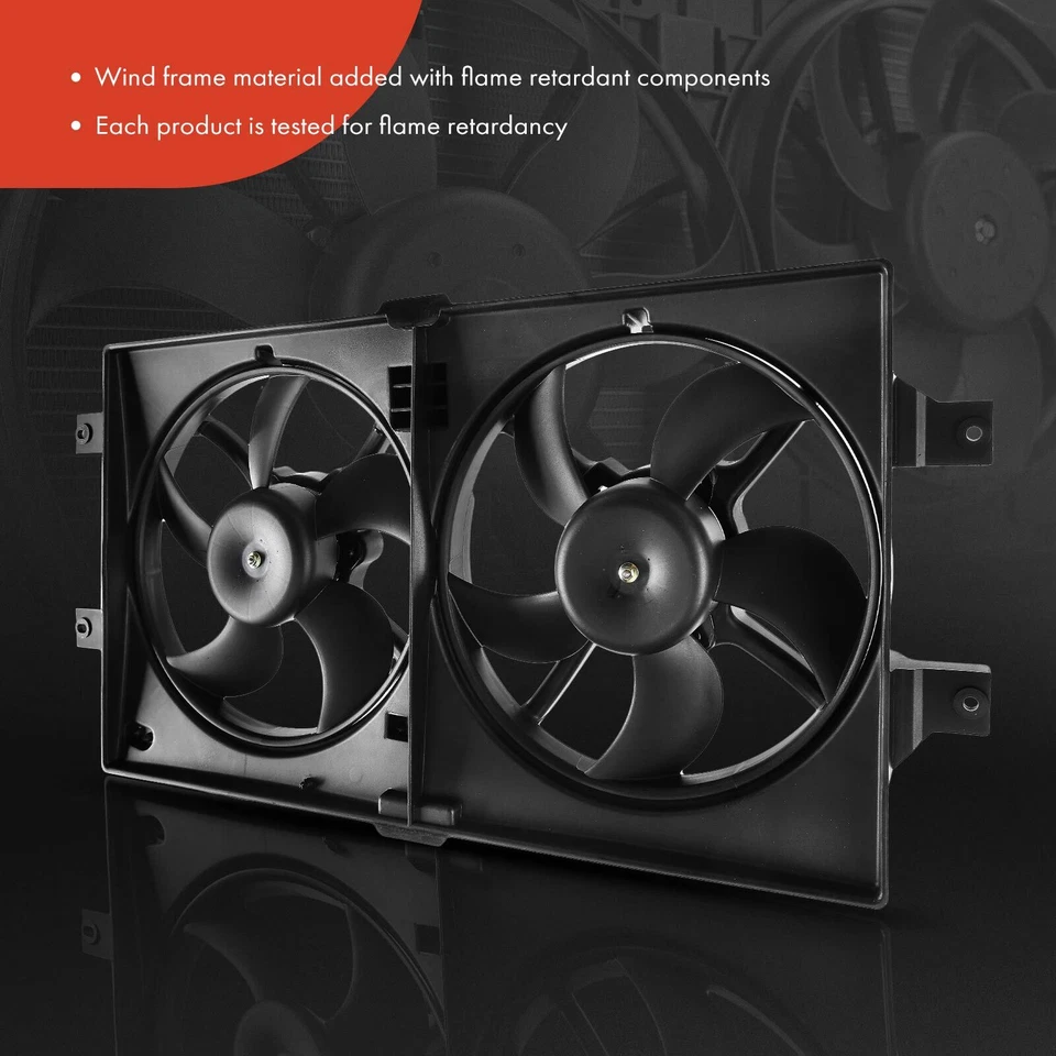 Conjunto de ventilador de refrigeración doble 4 pines para Chrysler 300M Concorde Dodge Intrepid 4596402AA Foto 3 de 4