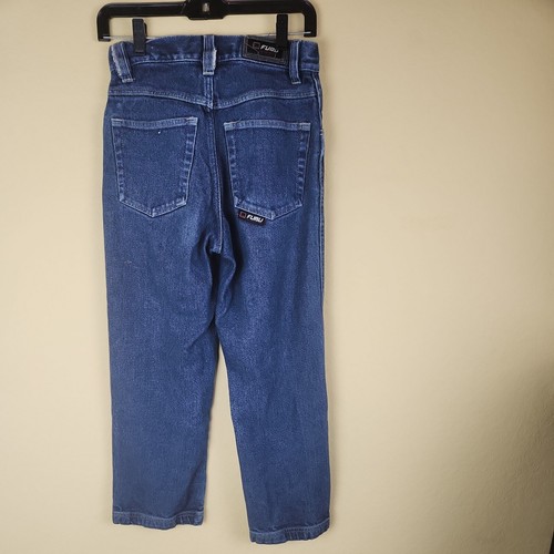 Jeans FUBU Apparel Company gamba dritta giovanile 12 gambe larghe lavate scure - Foto 7 di 12