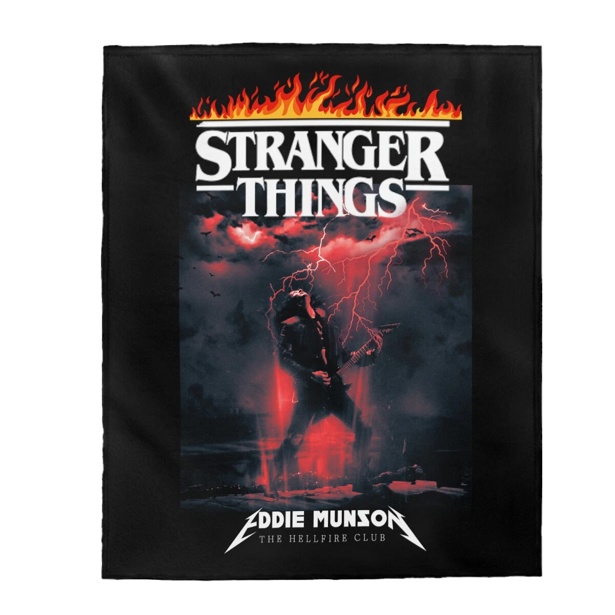Stranger Things Ed Munson Throw Blanket, Hellfire Club, Home & Living