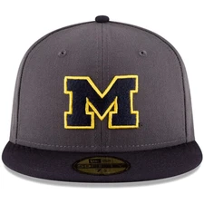 University of Michigan Wolverines "M" Embroidered Flat Bill Snapback Hat Cap New