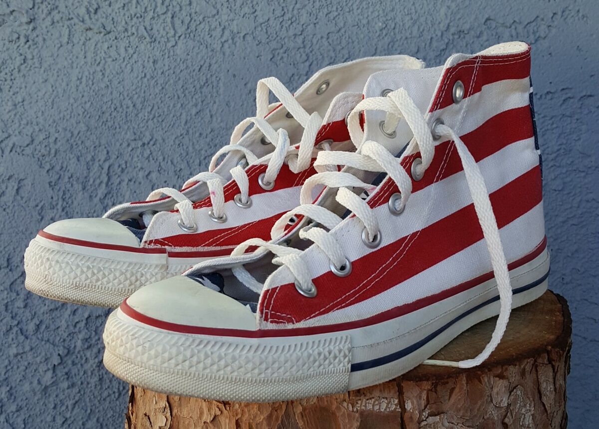 VINTAGE AMERICAN FLAG CONVERSE All Star Chuck Taylor 6 8 Hi VINTAGE AMERICAN FLAG CONVERSE All Star Chuck Taylor 6 8 Hi