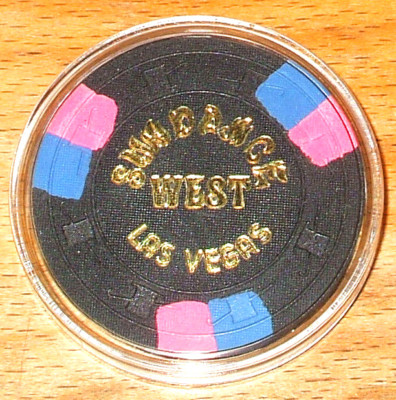 $1 ONE DOLLAR GAMING POKER CHIP SUNDANCE WEST CASINO LAS VEGAS NEVADA 1976-1980