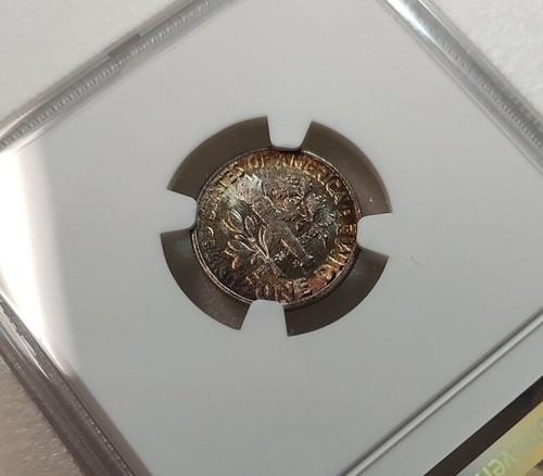 *TONED* 1954-S Roosevelt Dime 10C NGC MS66 FT #6305684-065 - Picture 4 of 4