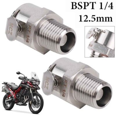 2 pcs Benzin Pumpe Kupplung Schnellverbinder Benzinleitung Für Triumph BSPT 1/4