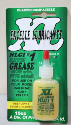 Excelle Lubricants #1111 NLGI Grease - 1/2oz for railroad locomotives HO and Up