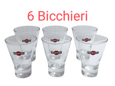 Bicchieri MARTINI set di 6 servizio in vetro pubblicitari da collezione cocktail
