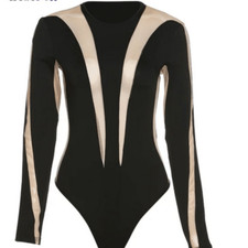 NWOT Bodysuit with Mesh Insets