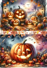 Happy Halloween Pumpkins | A4 Rice Paper | Paper for Decoupage