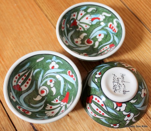 Turkish ceramic bowls (8cm) handmade - handpainted, food safe - TRADITIONAL - Picture 9 of 12