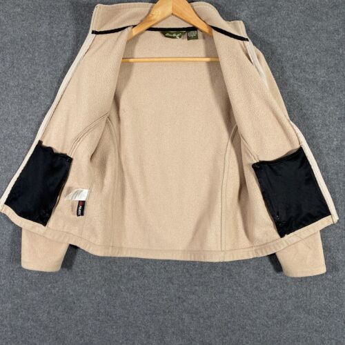 Eddie Bauer Jacket Womens Small Beige Fleece Full Zip Hiking Camping Ladies - Picture 8 of 14